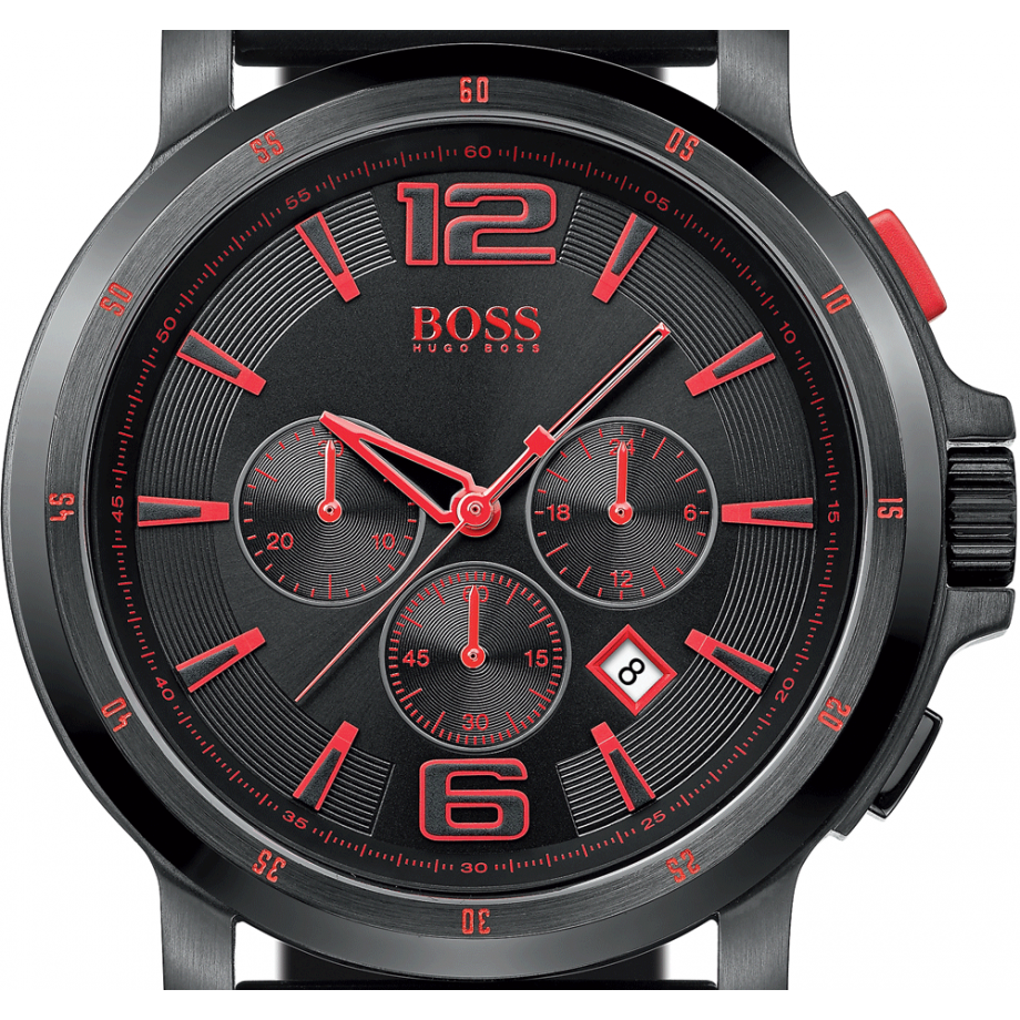 red and black hugo boss watch